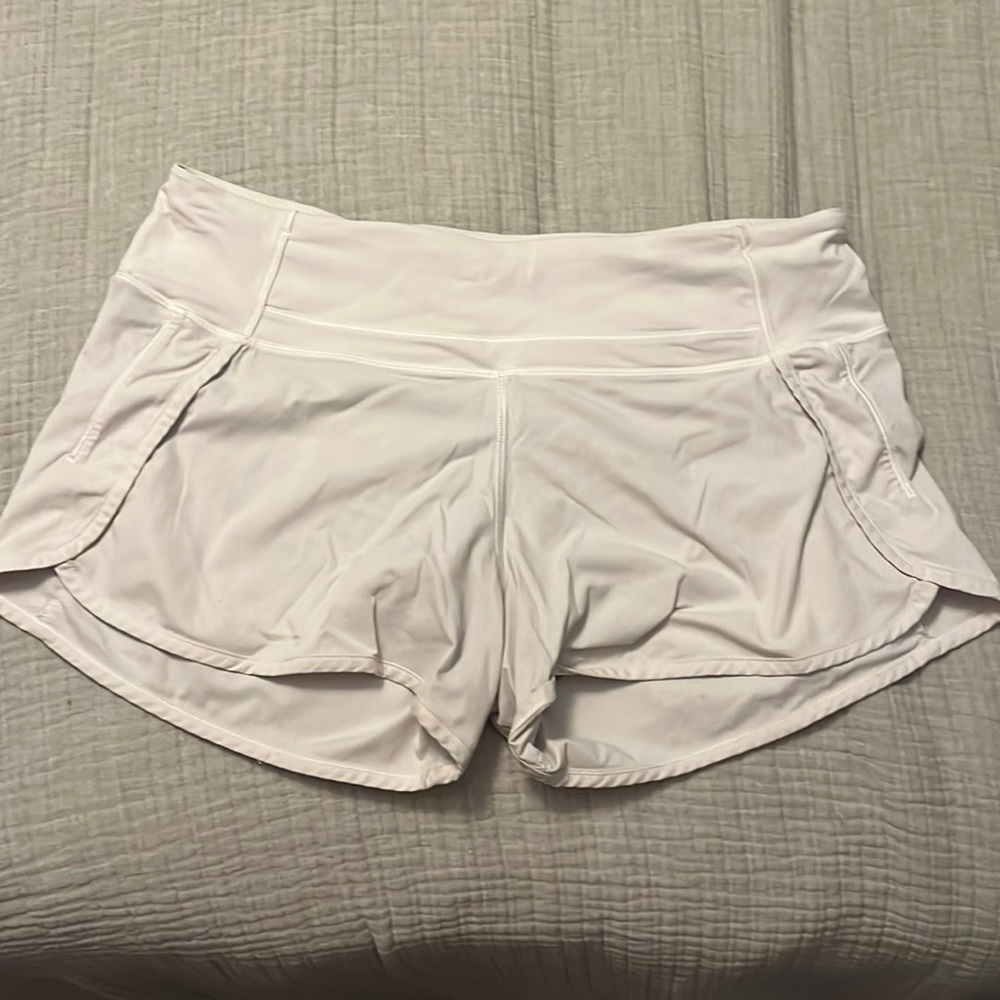 White lulu lemon shorts